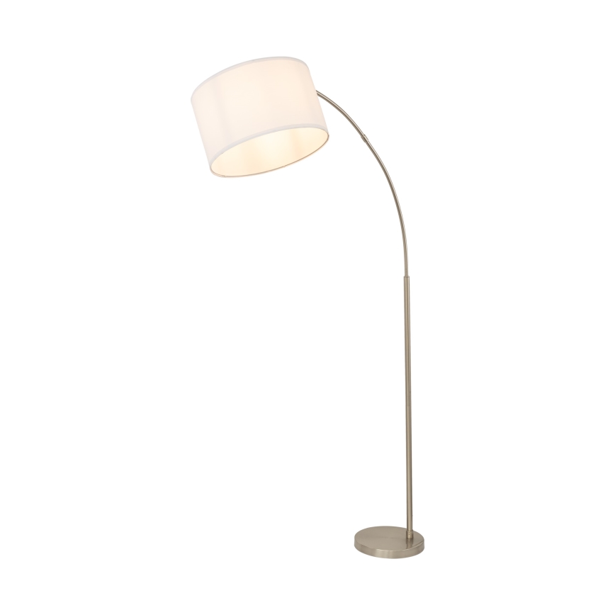 Lampada da terra ZENITH 1xE27/15W/230V cromo opaco/bianco