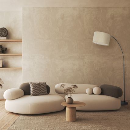 Lampada da terra ZENITH 1xE27/15W/230V nero/beige