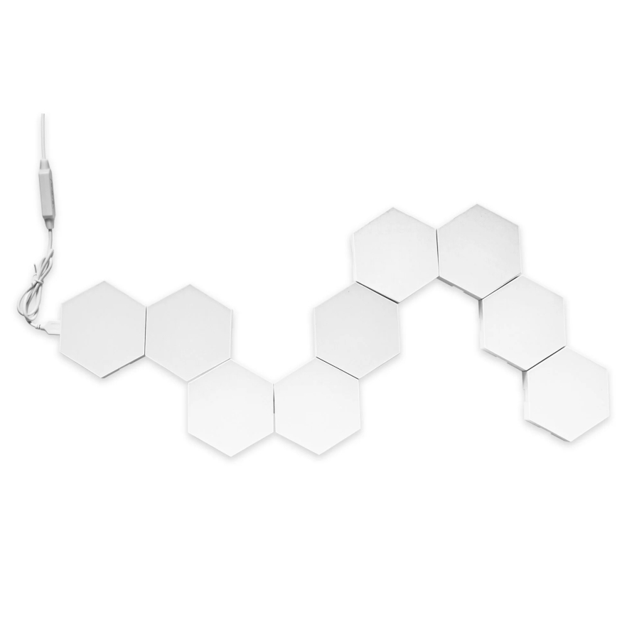 SET 9x LED RGBW Luce decorativa da parete dimmerabile MAYA LED/1W/230V + telecomando