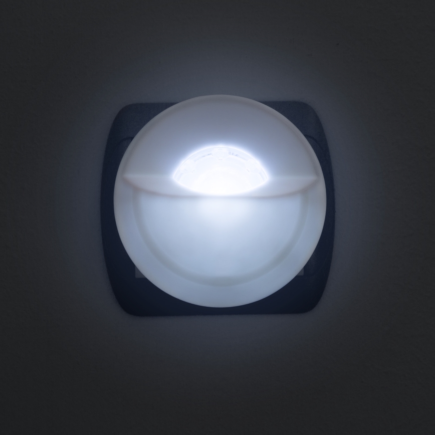 Lampada di orientamento LED con spina integrata con sensore LED/1W/230V 6000K