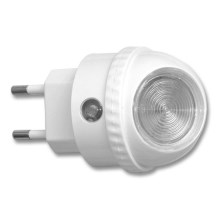 Lampada di orientamento LED notturna con spina integrata e sensore LED/0,4W/230V