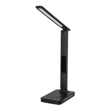 Lampada da tavolo LED dimmerabile con ricarica wireless	 QI, display e Porta USB LED/7W/230V 3000-6000K nero