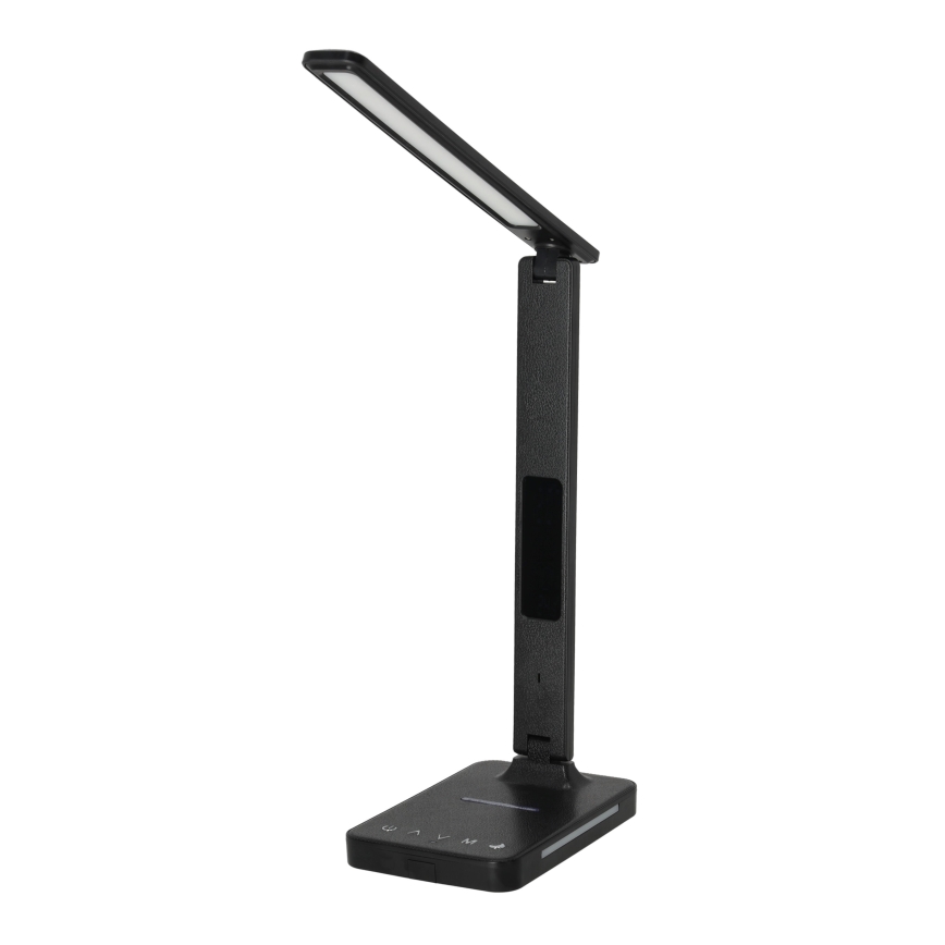 Lampada da tavolo LED dimmerabile con ricarica wireless	 QI, display e Porta USB LED/7W/230V 3000-6000K nero