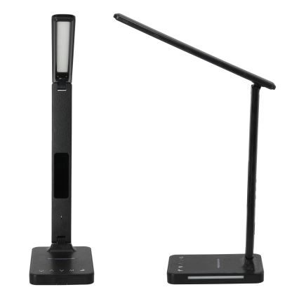 Lampada da tavolo LED dimmerabile con ricarica wireless	 QI, display e Porta USB LED/7W/230V 3000-6000K nero