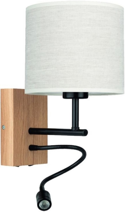 Lampada flessibile BOHO 1xE27/25W + LED/1W/230V rovere
