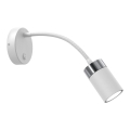 Lampada flessibile JOKER 1xGU10/8W/230V bianco/cromo opaco