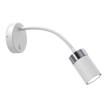Lampada flessibile JOKER 1xGU10/8W/230V bianco/cromo opaco