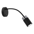 Lampada flessibile JOKER 1xGU10/8W/230V nero/cromo opaco