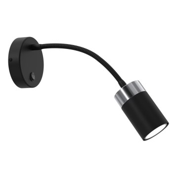 Lampada flessibile JOKER 1xGU10/8W/230V nero/cromo opaco