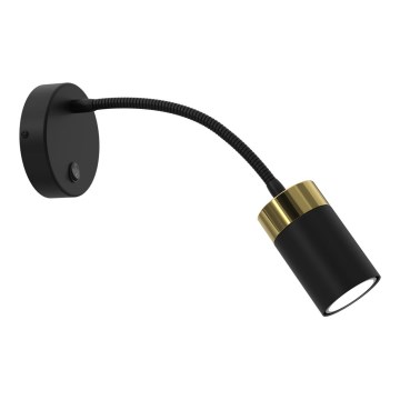 Lampada flessibile JOKER 1xGU10/8W/230V nero/oro