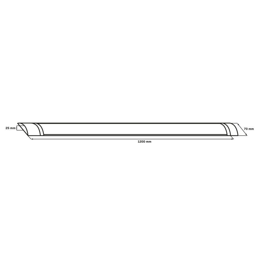 Lampada fluorescente a LED 36W/230V 4000K 120 cm, nera