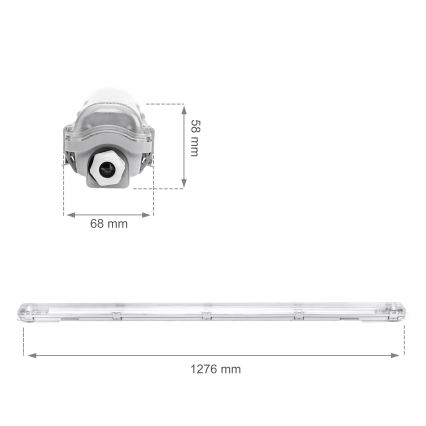 Lampada fluorescente pesante LIMEA T8 1xG13/20W/230V IP65 120cm