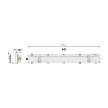 Lampada fluorescente tecnica 2xG13/18W/230V IP65 1200mm