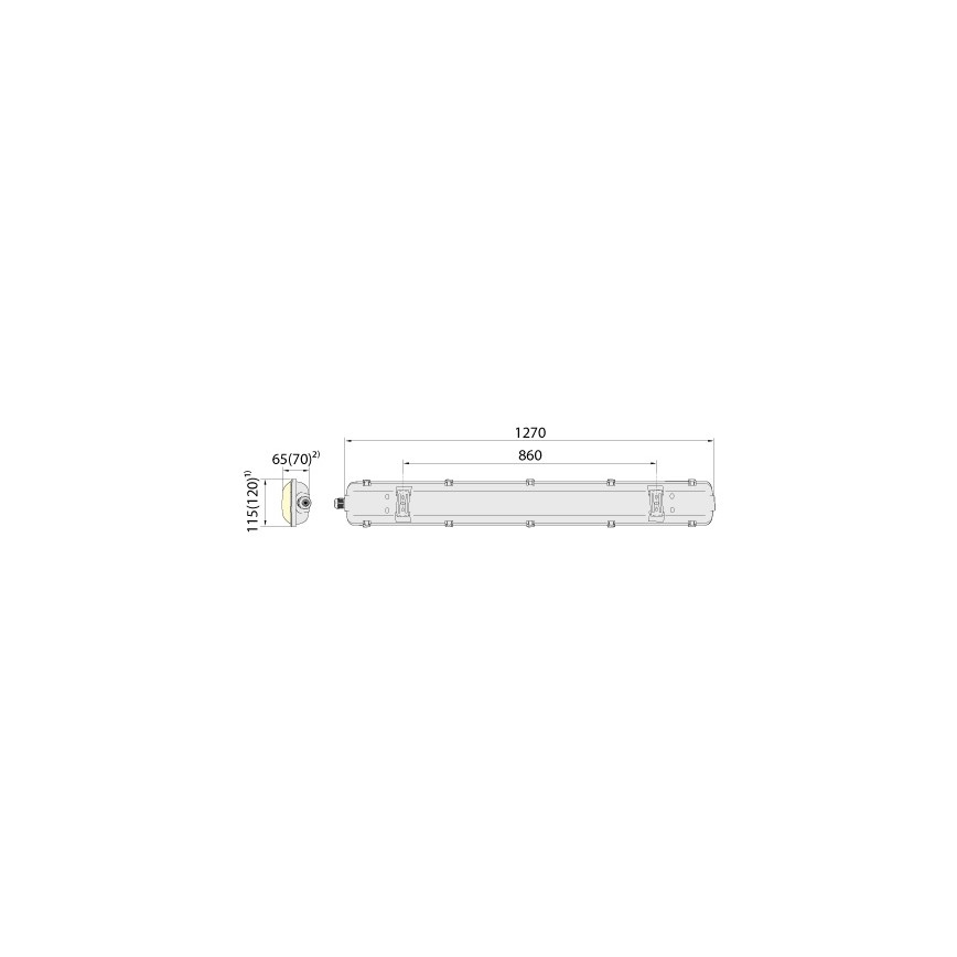 Lampada fluorescente tecnica 2xG13/18W/230V IP65 1200mm