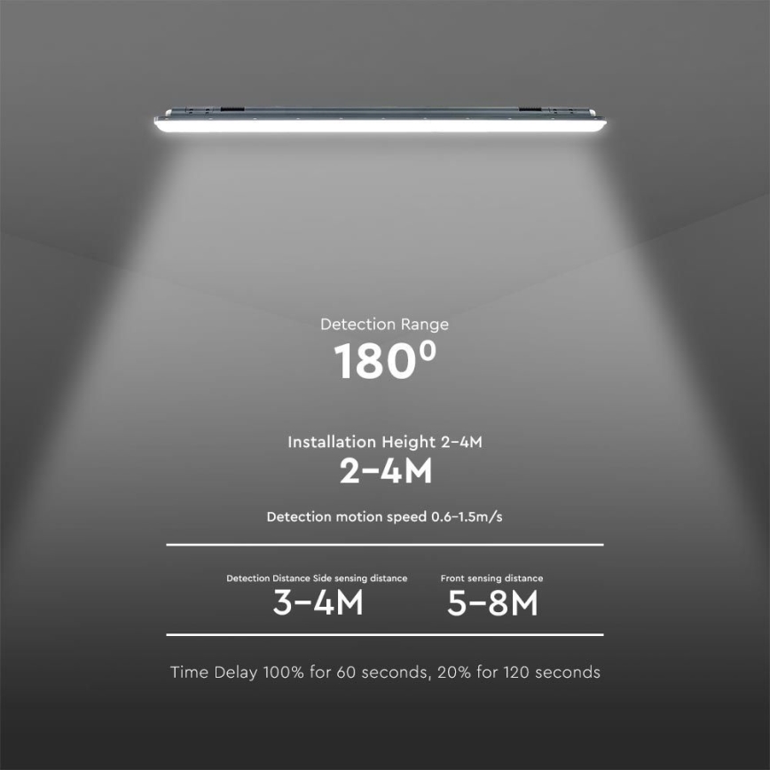 Lampada fluorescente tecnica LED con sensore  X-SERIES LED/36W/230V 6500K 120 cm IP65