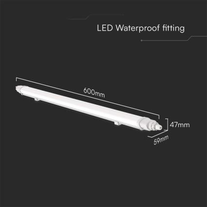 Lampada fluorescente tecnica LED LED/18W/230V 6500K IP65 60 cm