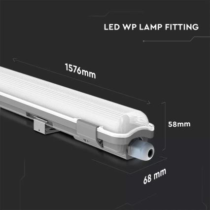 Lampada fluorescente tecnica LED LED/22W/230V 6400K 150cm IP65