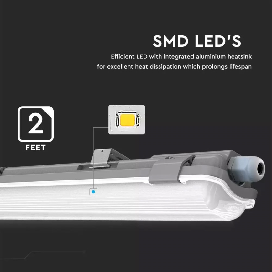 Lampada fluorescente tecnica LED T8 1xG13/18W/230V 4000K 120cm IP65