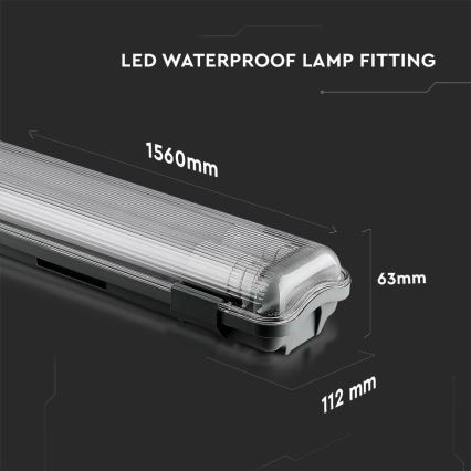 Lampada fluorescente tecnica LED T8 2xG13/22W/230V IP65 4000K 156 cm