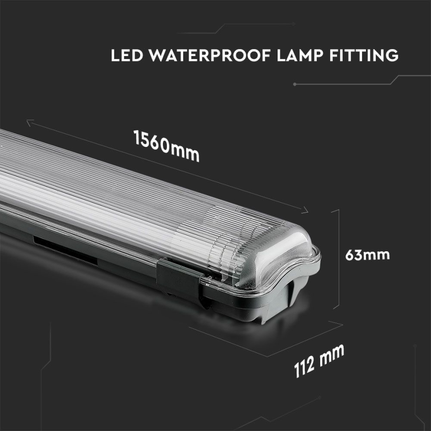 Lampada fluorescente tecnica LED T8 2xG13/22W/230V IP65 4000K 156 cm