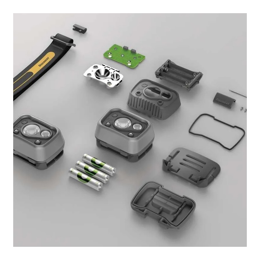 Lampada frontale dimmerabile a LED con sensore GP DISCOVERY CHW54 LED/3xAA IPX5