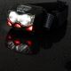 LED Dimmerabile rechargeable headlamp con sensore e luce rossa 2xLED/5W/5V/3xAAA IP65 500 lm 10,5 h 1200 mAh