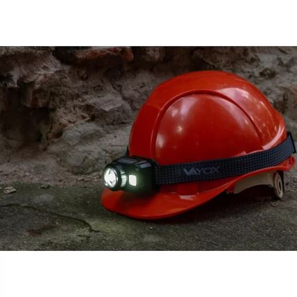 LED Dimmerabile ricaricabile lampada da testa con sensore e luce rossa LED/6W/5V/3xAAA IP44 500 lucente 1200 mAh