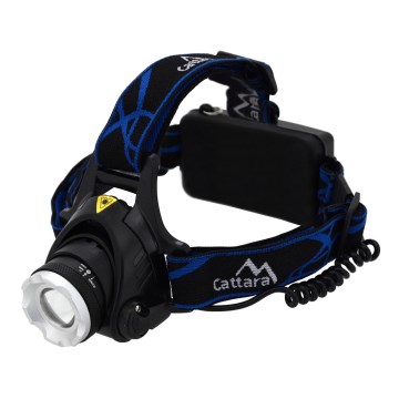 Lampada frontale LED ricaricabile LED/6W/7,4V 2x2800 mAh IP44 nero/blu