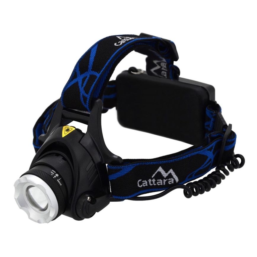 Lampada frontale LED ricaricabile LED/6W/7,4V 5600 mAh IP44 nero/blu