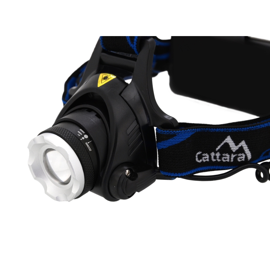 Lampada frontale LED ricaricabile LED/6W/7,4V 5600 mAh IP44 nero/blu