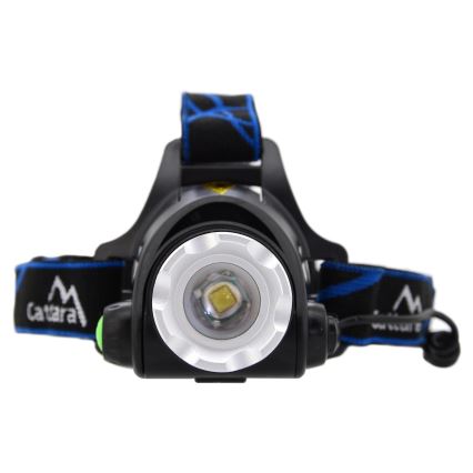 Lampada frontale LED ricaricabile LED/6W/7,4V 5600 mAh IP44 nero/blu