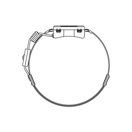 Lampada frontale ricaricabile 2x LED, 5V, 180 lm, 900 mAh, nera