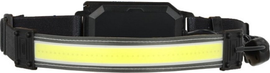 Lampada frontale ricaricabile 2x LED, 5V, 180 lm, batteria 900 mAh, nera