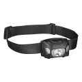 Lampada frontale ricaricabile a LED/3W/1200 mAh IP44 nera