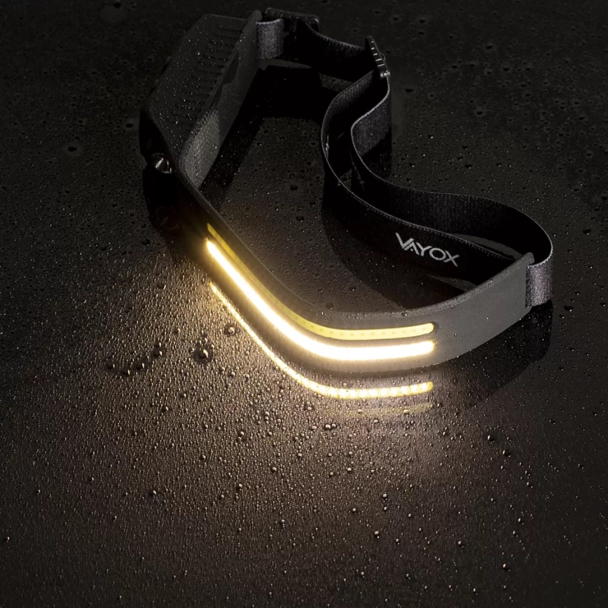 Lampada frontale ricaricabile a LED dimmerabile con sensore 3xLED/5V IP44 300 shiny 1200 mAh