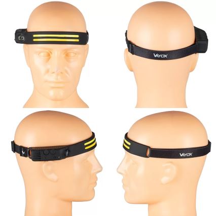 Lampada frontale ricaricabile a LED dimmerabile con sensore 3xLED/5V IP44 300 shiny 1200 mAh