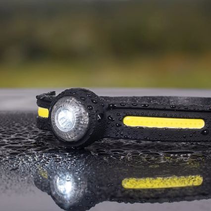 Lampada frontale ricaricabile dimmerabile a LED con luce rossa, 5 V, IPX4, 550 lm, 600 mAh