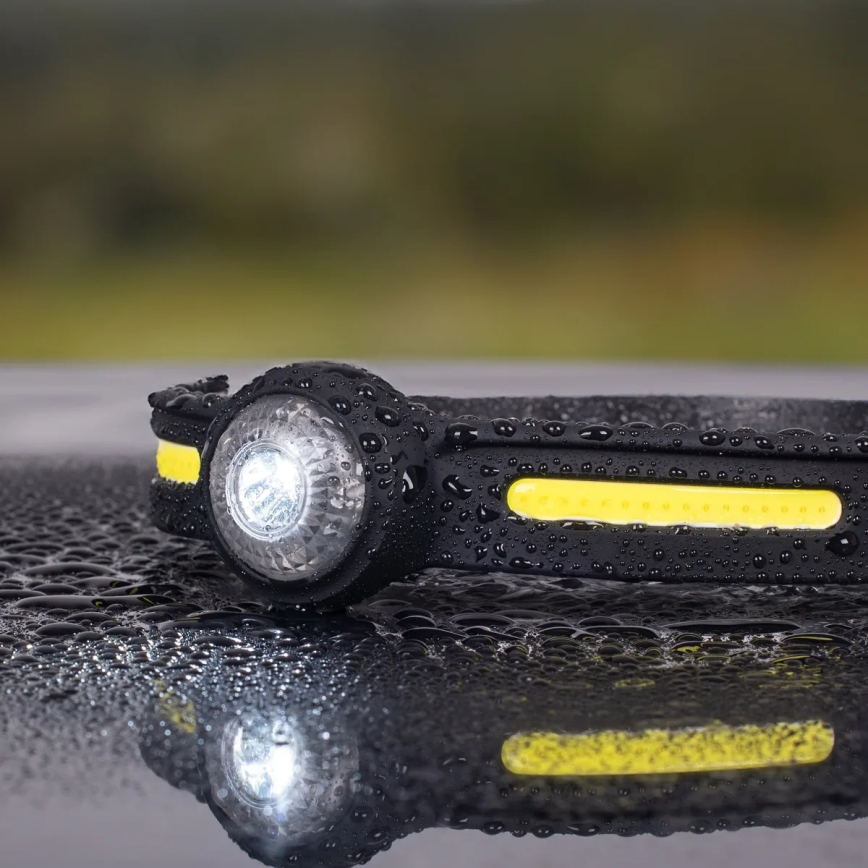 Lampada frontale ricaricabile dimmerabile a LED con luce rossa, 5 V, IPX4, 550 lm, 600 mAh