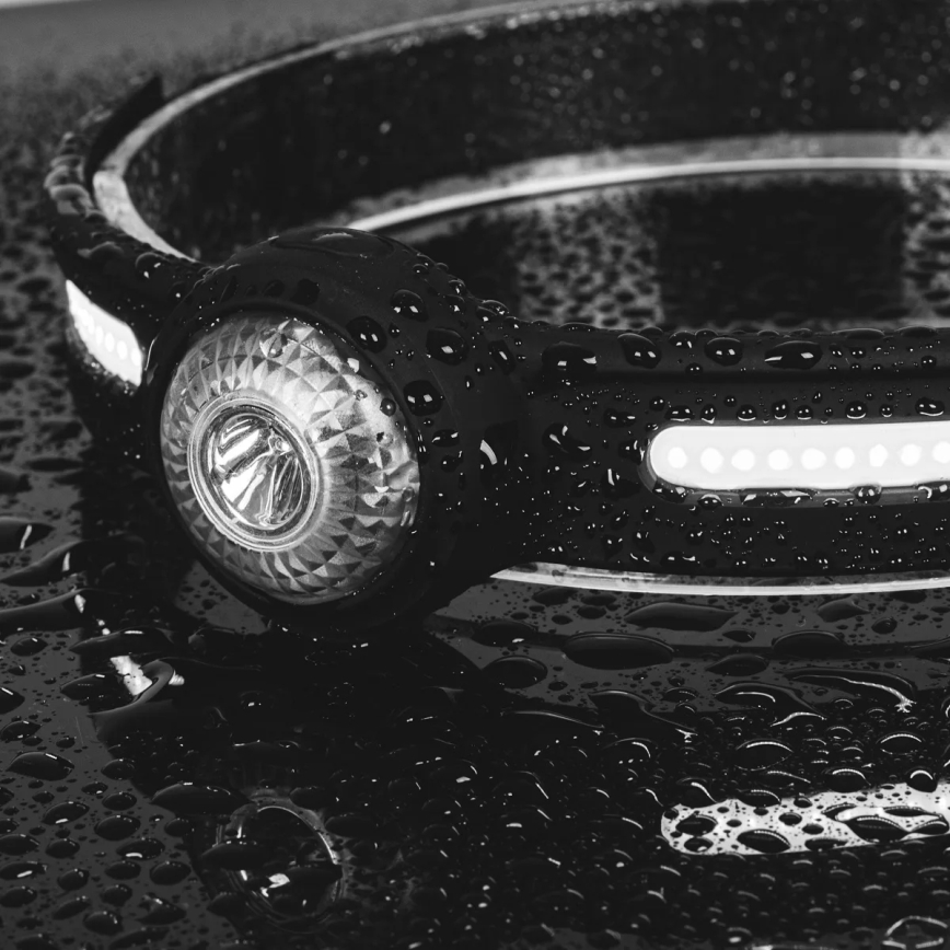 Lampada frontale ricaricabile dimmerabile a LED con luce rossa, 5 V, IPX4, 550 lm, 600 mAh