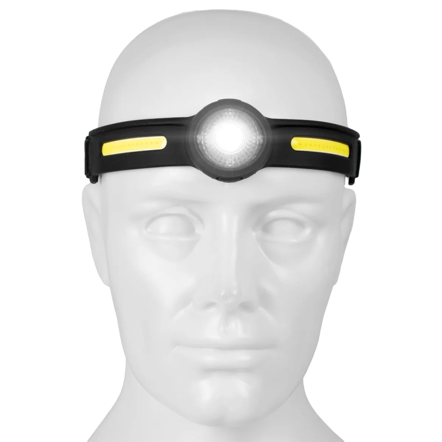 Lampada frontale ricaricabile dimmerabile a LED con luce rossa, 5 V, IPX4, 550 lm, 600 mAh