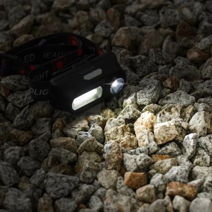 Lampada frontale ricaricabile a LED dimmerabile 2xLED/5V IP44 210 lm 2000 mAh