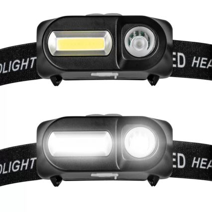 Lampada frontale ricaricabile dimmerabile 2xLED/5V IP44 210 shiny 2000 mAh