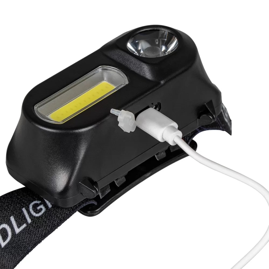 Lampada frontale ricaricabile dimmerabile 2xLED/5V IP44 210 shiny 2000 mAh