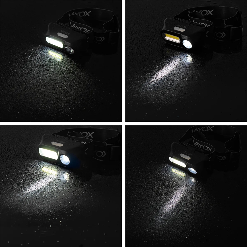Lampada frontale ricaricabile dimmerabile a LED 2xLED/5V IPX4 250 lm 2000 mAh
