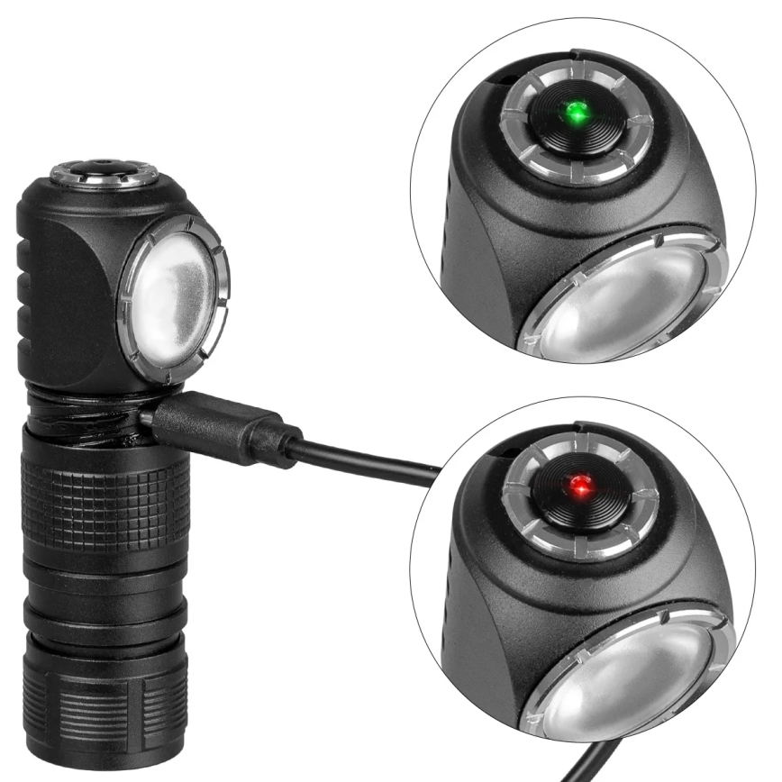 Lampada frontale ricaricabile a LED dimmerabile con luce rossa 3 in 1 LED/10W/5V IP66 500 lm 800 mAh