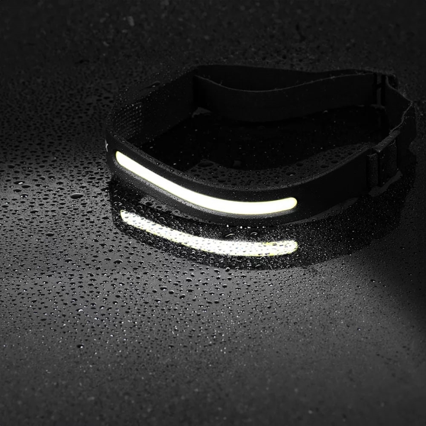 Lampada frontale ricaricabile dimmerabile a LED con sensore 2xLED/5V IP44 350 lm 1200 mAh