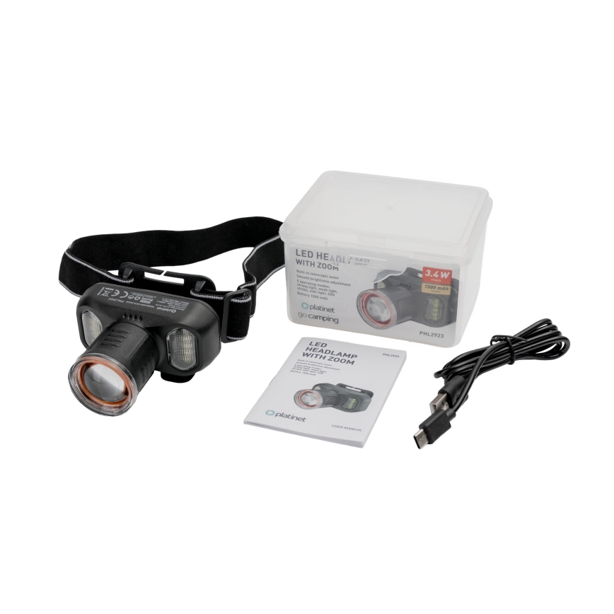 Lampada frontale ricaricabile dimmerabile LED/3,4W/5V 1500 mAh