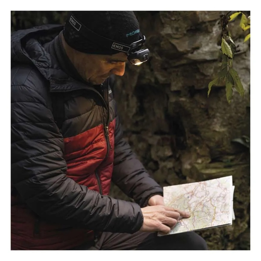 Lampada frontale ricaricabile LED/USB 1200 mAh