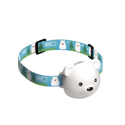 Lampada frontale ricaricabile LED/USB 500 mAh a forma di orso