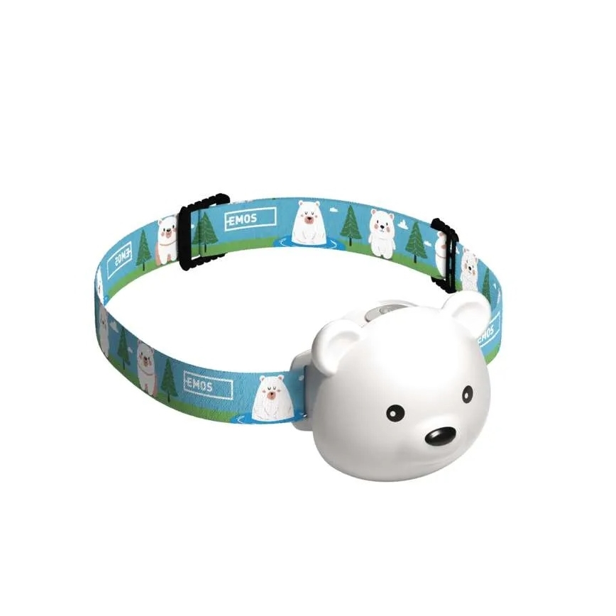 Lampada frontale ricaricabile LED/USB 500 mAh a forma di orso